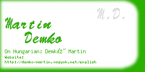 martin demko business card